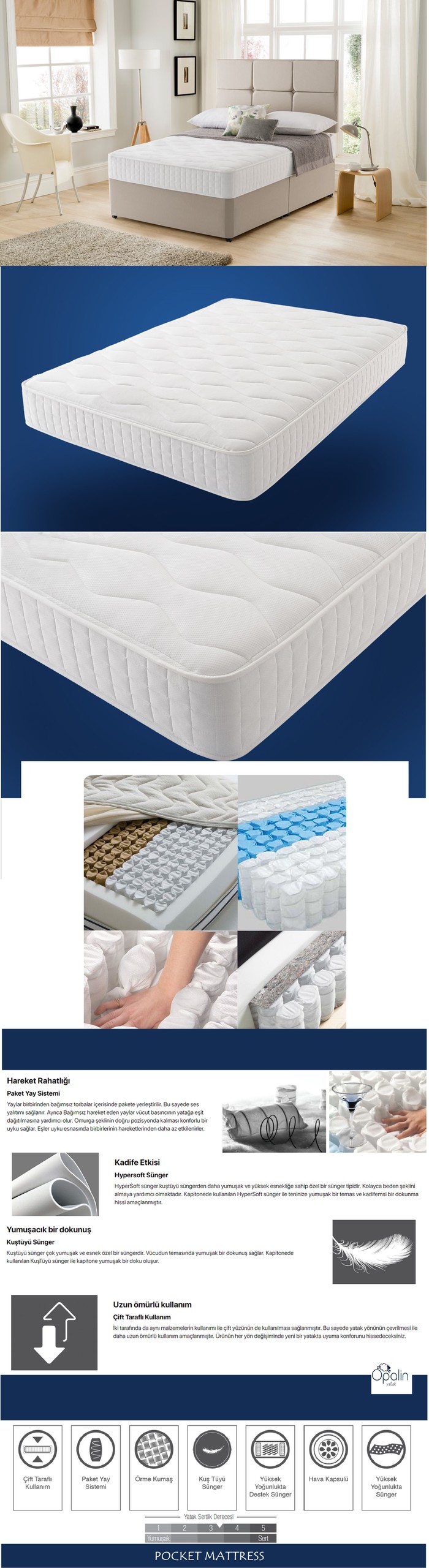 opalin zeus 100x190 cm paket yayli ortopedik yatak fiyatlari ve ozellikleri