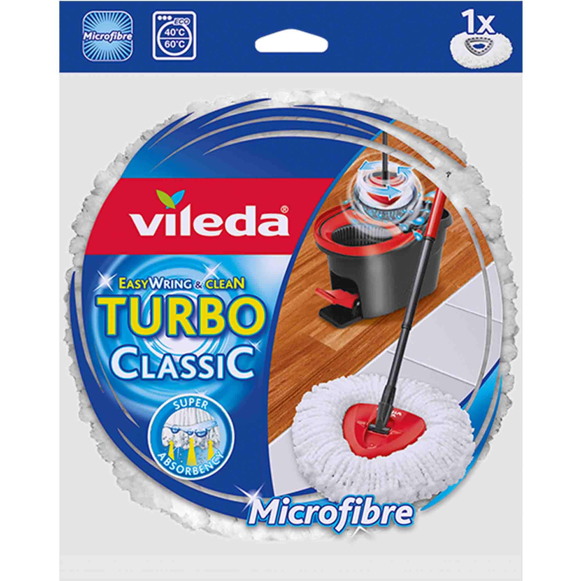 Vileda Turbo Easy Wring Mikrofiber Paspas Yedek Beyaz