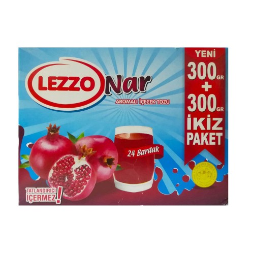 Lezzo Nar Aromalı İçecek Tozu 600 Gr (24 Bardak)