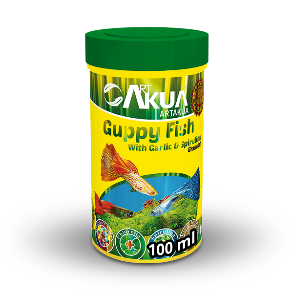 Guppy Fish With Spirulina & Garlic 100 ML