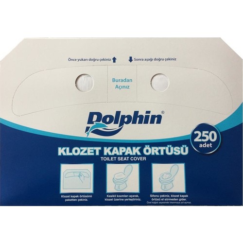Dolphin Kağıt Klozet Kapak Örtüsü 250'li