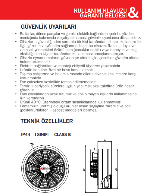 BVN Duvar Tipi Havalandırma Fanı Aspiratörü 350 MM ASPIRATÖR Fiyatları