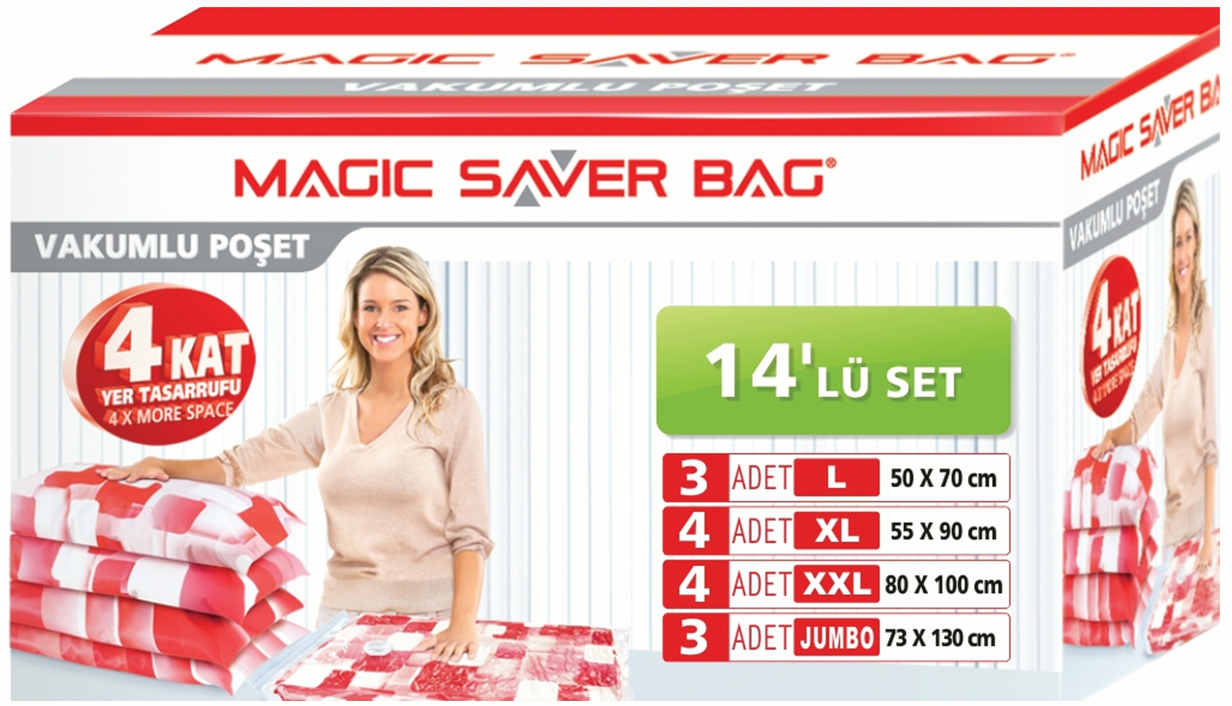 Magic Saver Bag 14´lü Vakumlu Hurç Poşet Seti 1