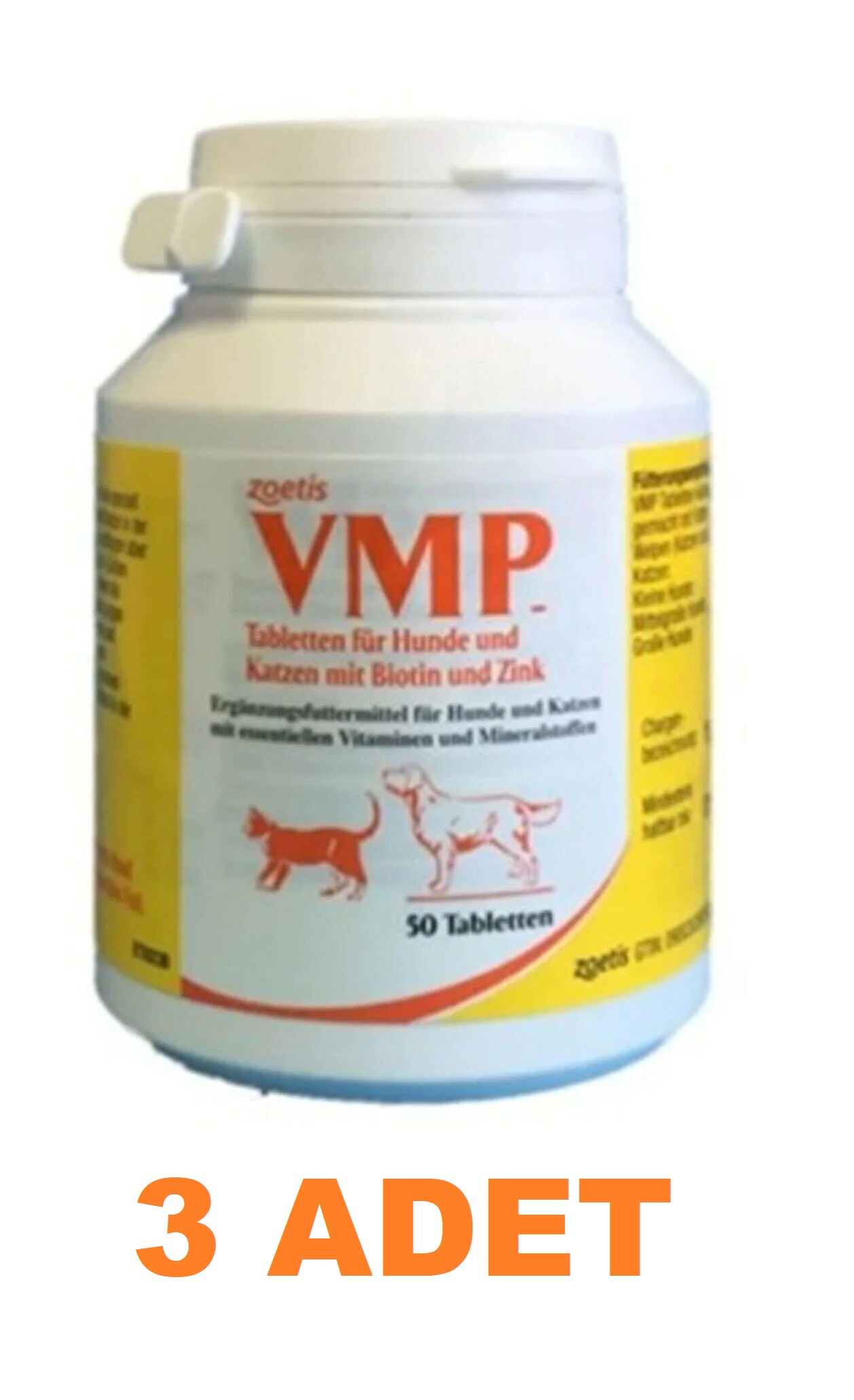 ZOETİS Vmp Kedi Ve Köpek Için Vitamin (50 Tablet) - 3 Paket