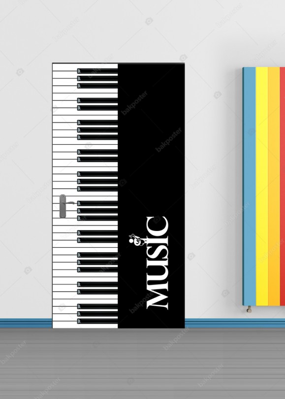 Müzik Kapı Giydirmesi Folyo Sticker