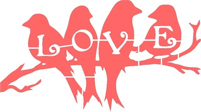 Aşkın Kuşları Stencil Boyama Şablonu