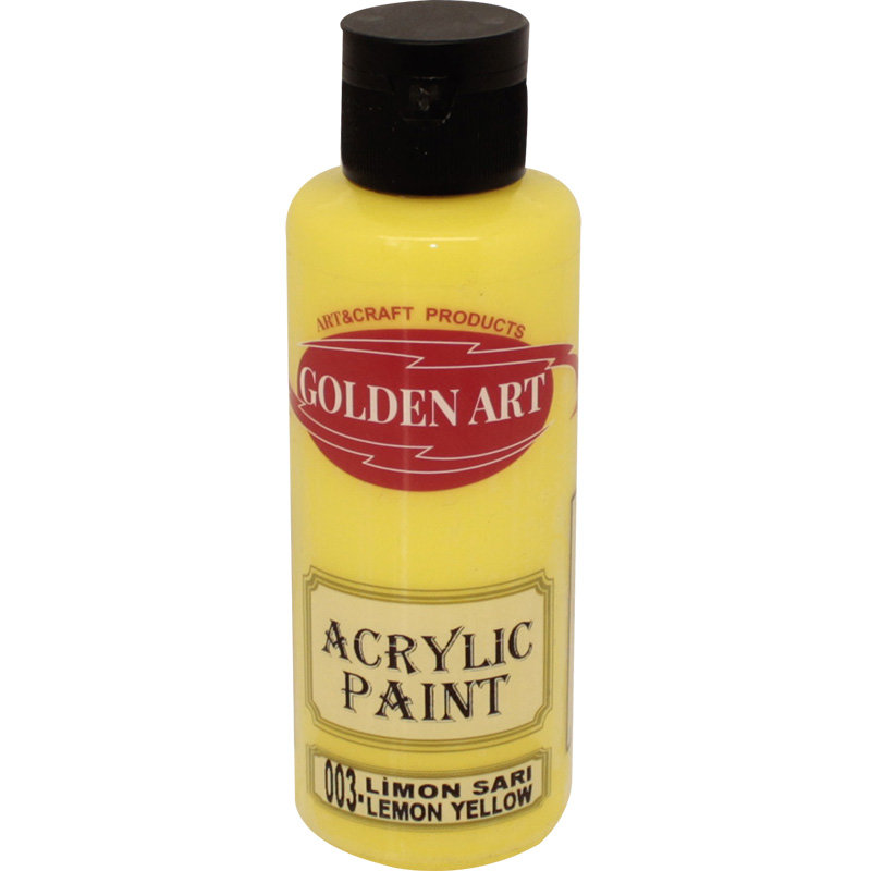 Golden Art Akrilik Boya 120Ml - 003 Limon Sarısı