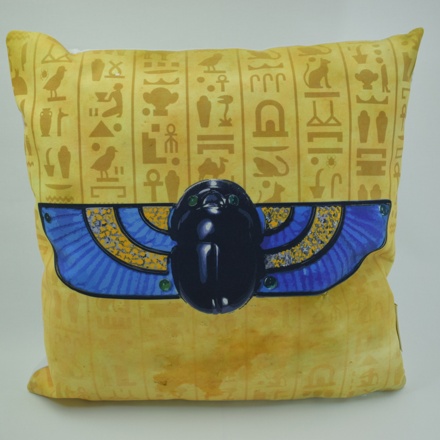 Antik Mısır Dijital Baskılı İçi Dolgulu Yastık, Kırlent