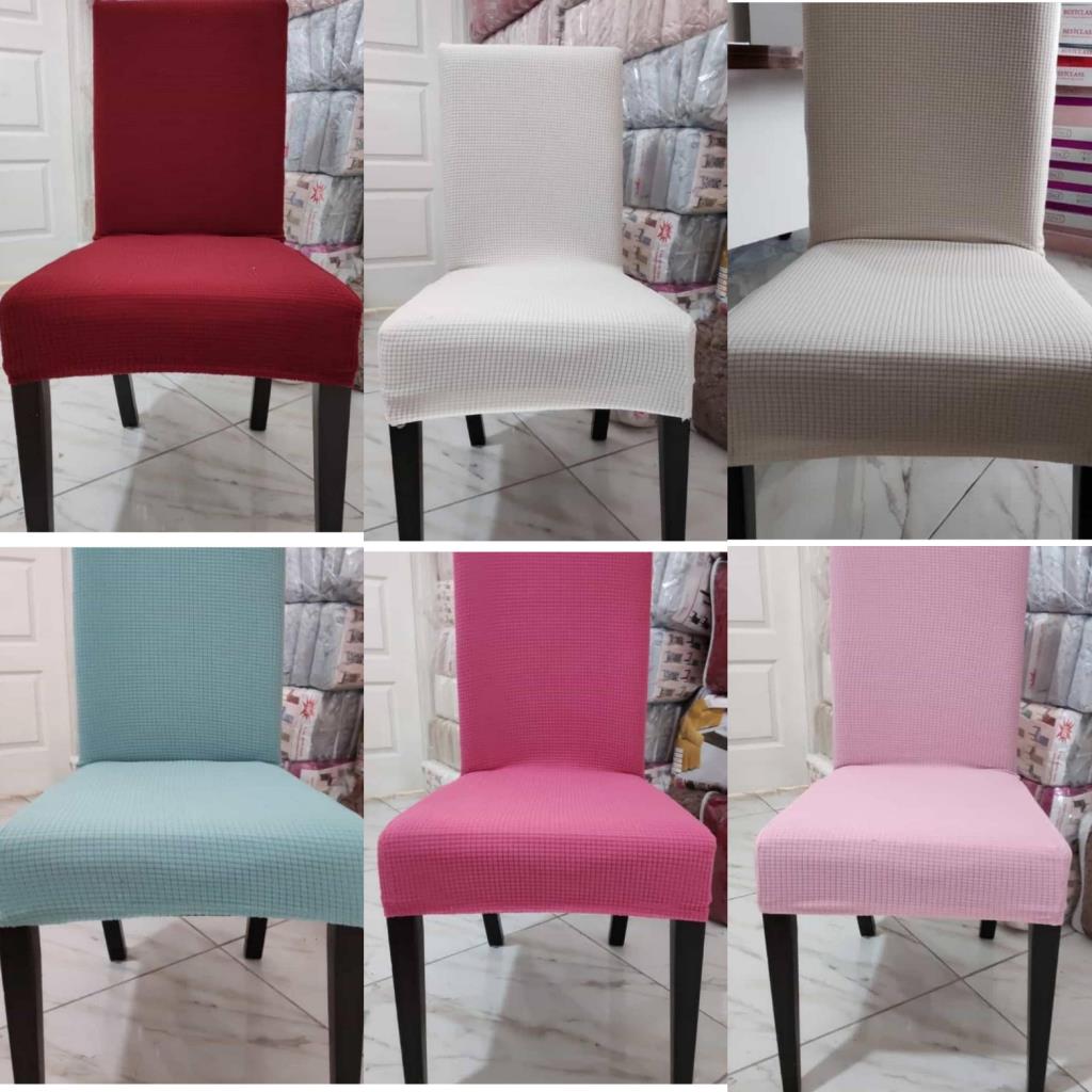 Kaşmir Likralı Esnek Sandalye Kılıfı Lüks Kalite-10 Farklı Renk