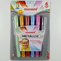 Monami Yüz Boyası 6 Renk Metal
