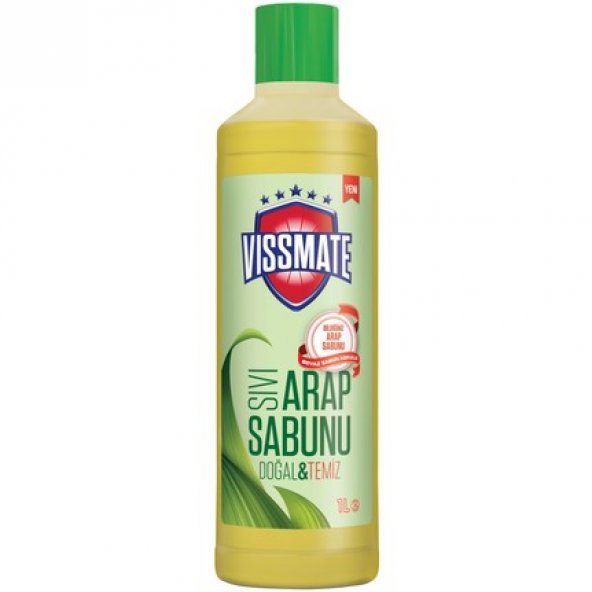 Vissmate Doğal Sıvı Arap Sabunu Beyaz Sabun Kokulu 1 L