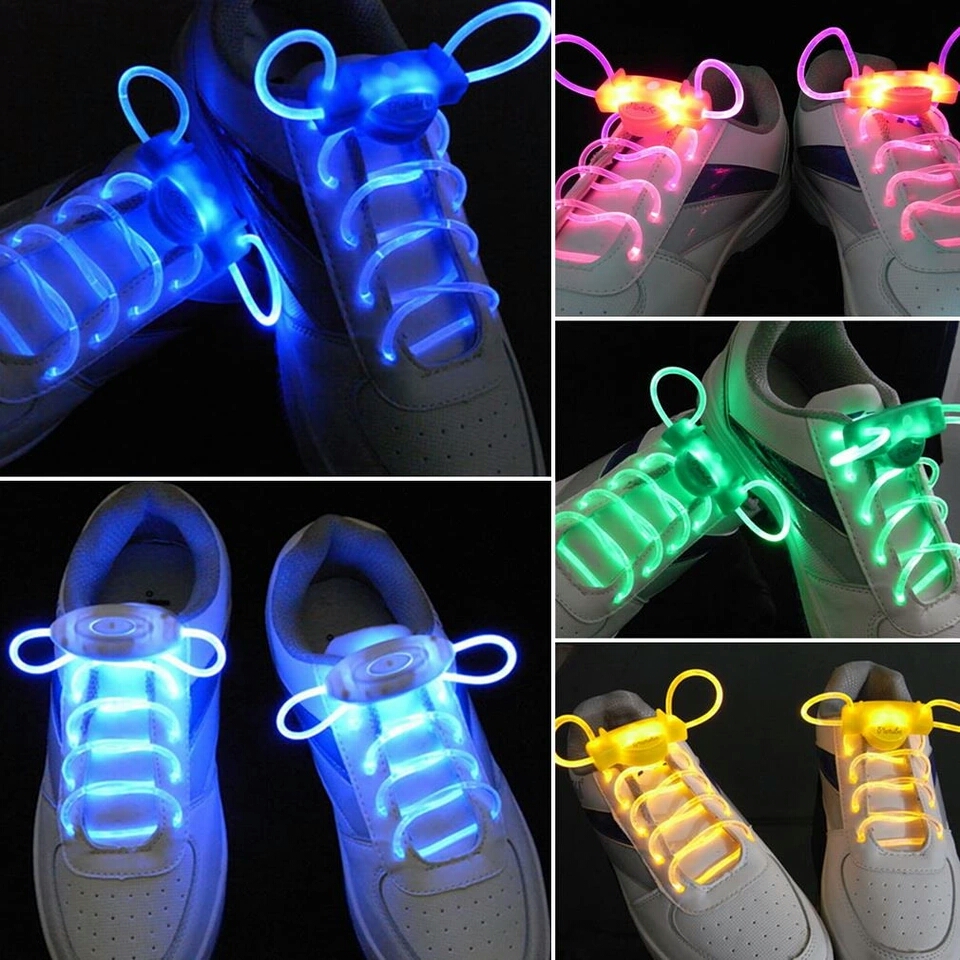 LED Işıklı Ayakkabı Bağcık MAVİ / YEŞİL / PEMBE / SARI Renkler