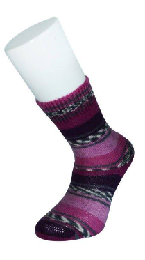 Desenli Kışlık Kadın Yün Çorap
