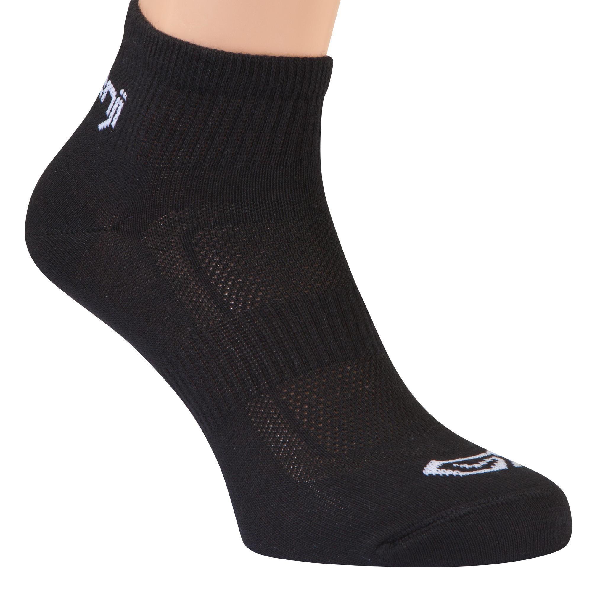 12 Çift Erkek Spor Çorabı Siyah Koşu Çorap Kaymaz Şerit Hava Alan