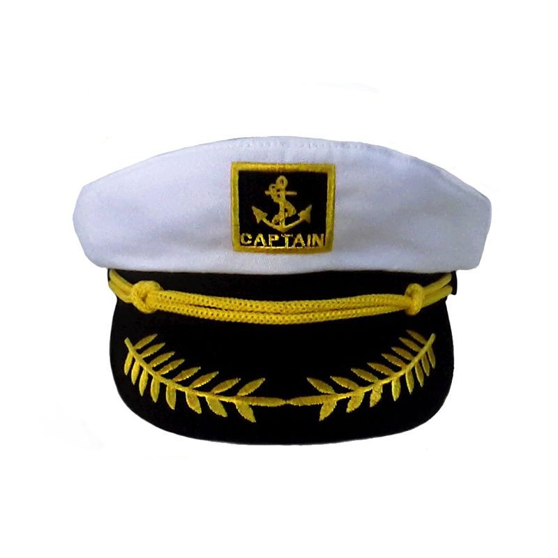 Erkek Denizci Kaptan Şapkası (Beyaz)