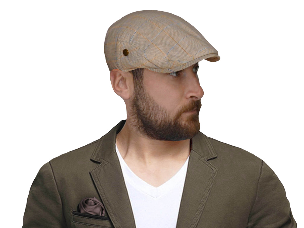 Pozze 2019 Ekoseli Yazlık Erkek London Kasket Şapka