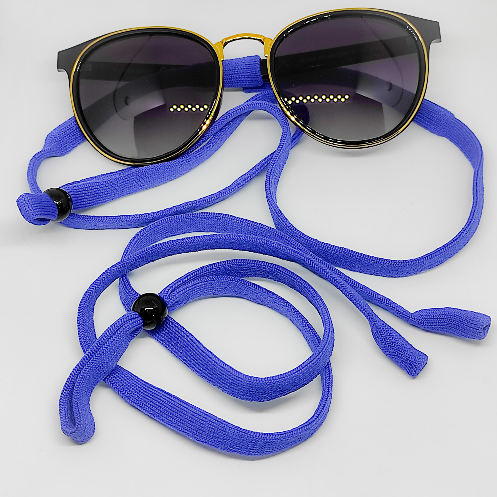 Yetişkin Kalın uç'lu Renklı Sporcu İpi 2 adet mavi gözlük ipi