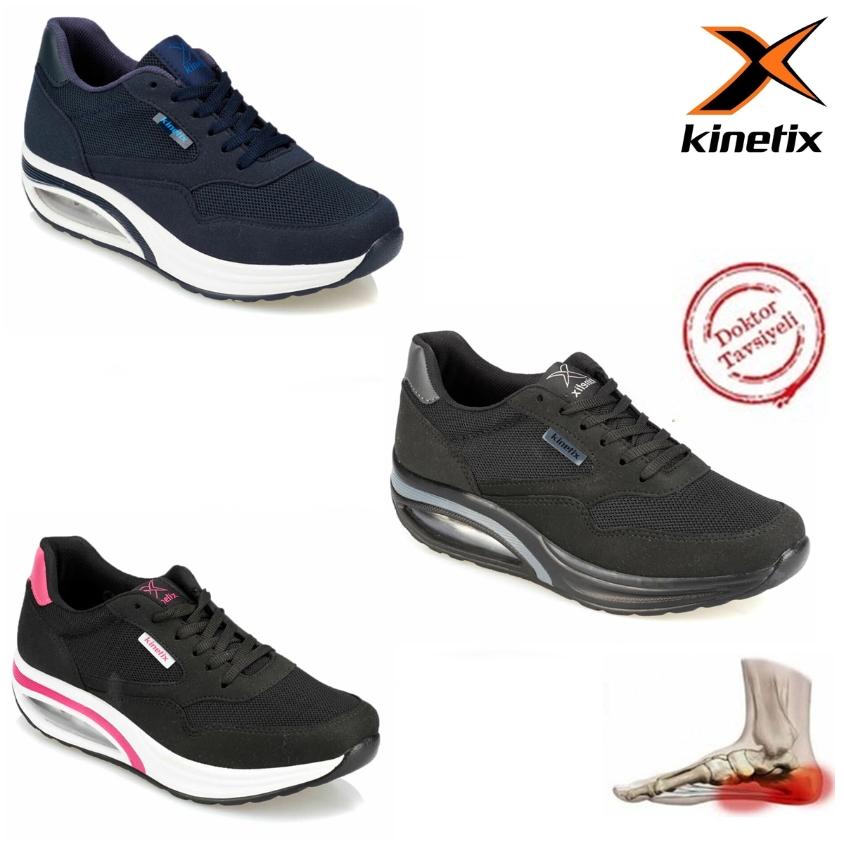 Kinetix Aneta Ortopedik Kadın Yürüyüş Koşu Spor Ayakkabısı