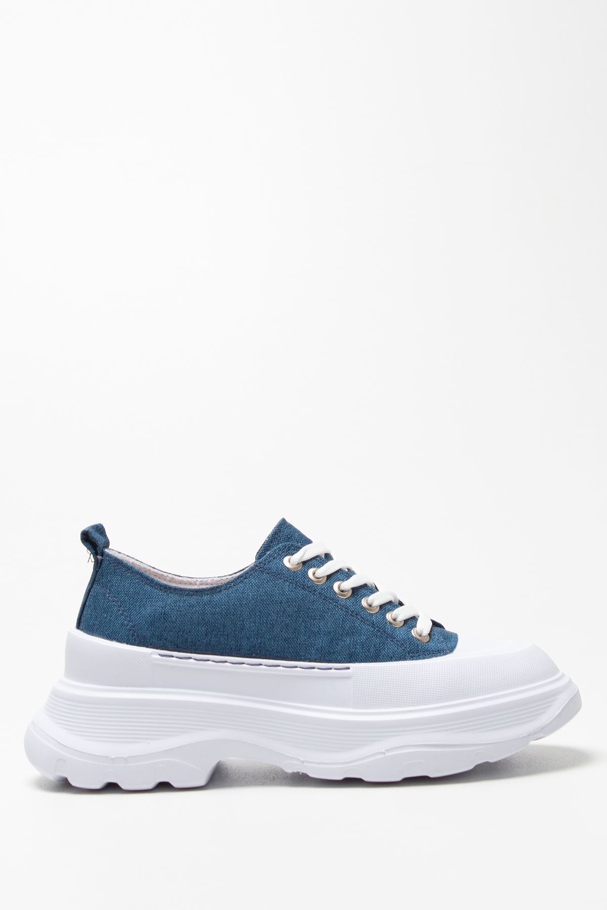 Wasp Kot Mavi Keten Kadın Sneakers
