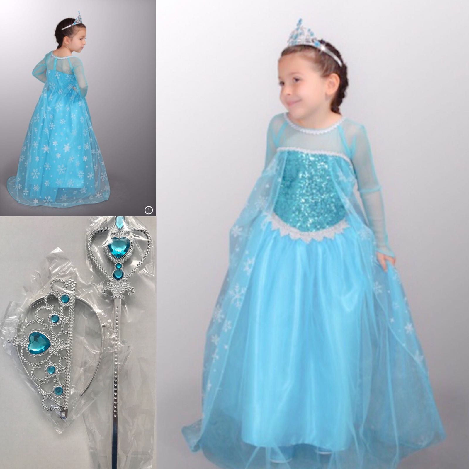Elsa kostüm, karlar ülkesi kostüm,kız çocuk elbise