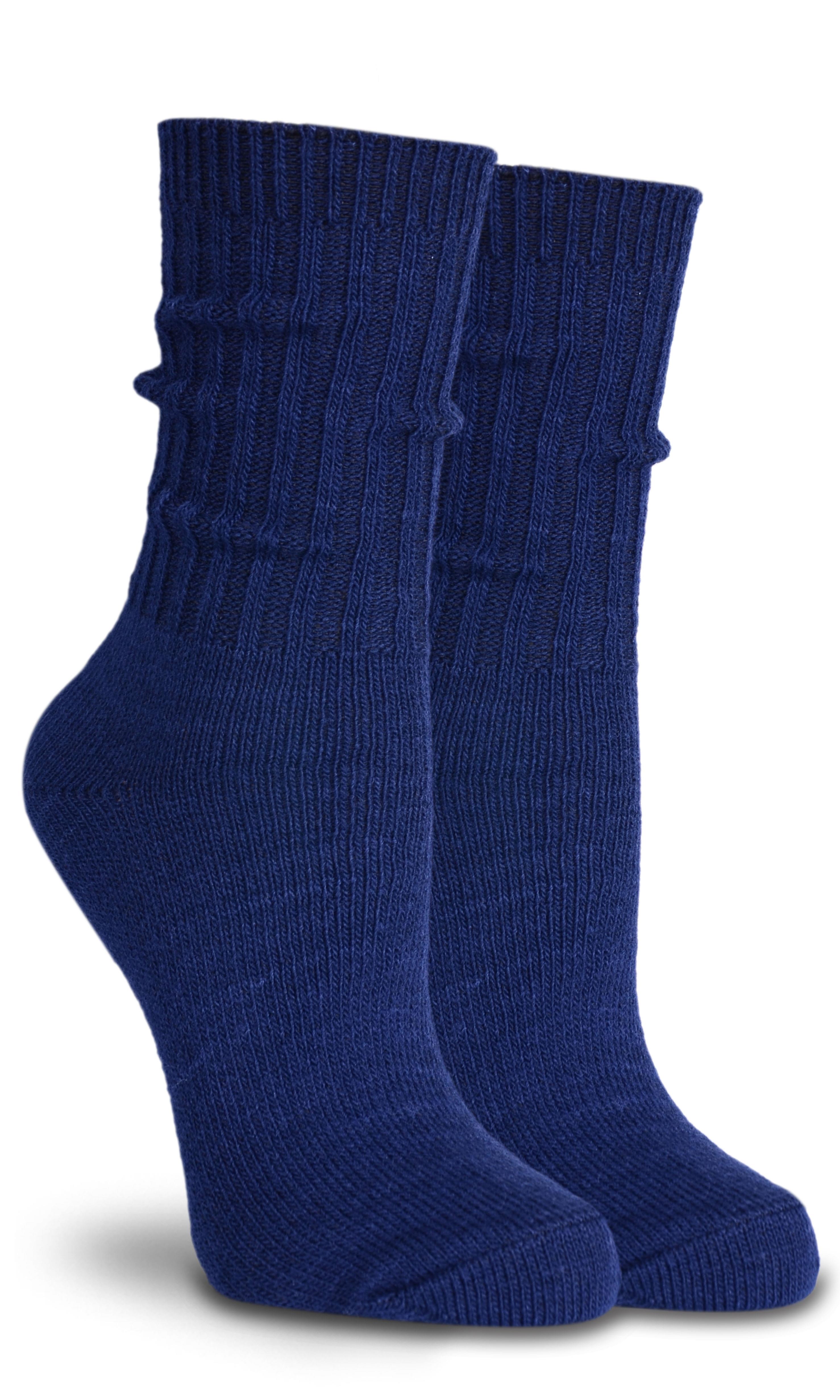 Kadın Yün Çorap Lacivert Renk Çizgi Detaylı