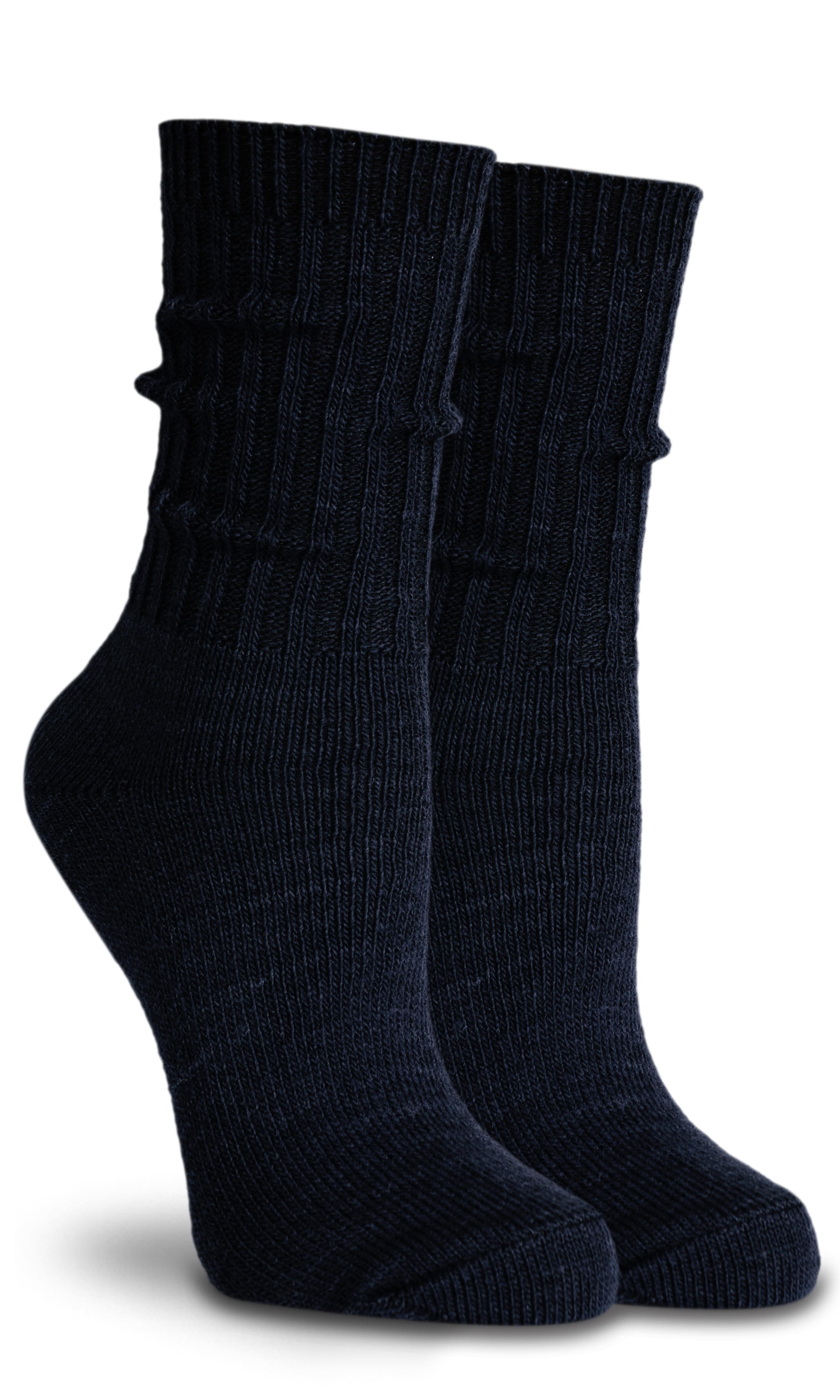 Kadın Yün Çorap Siyah Renk Çizgi Detaylı