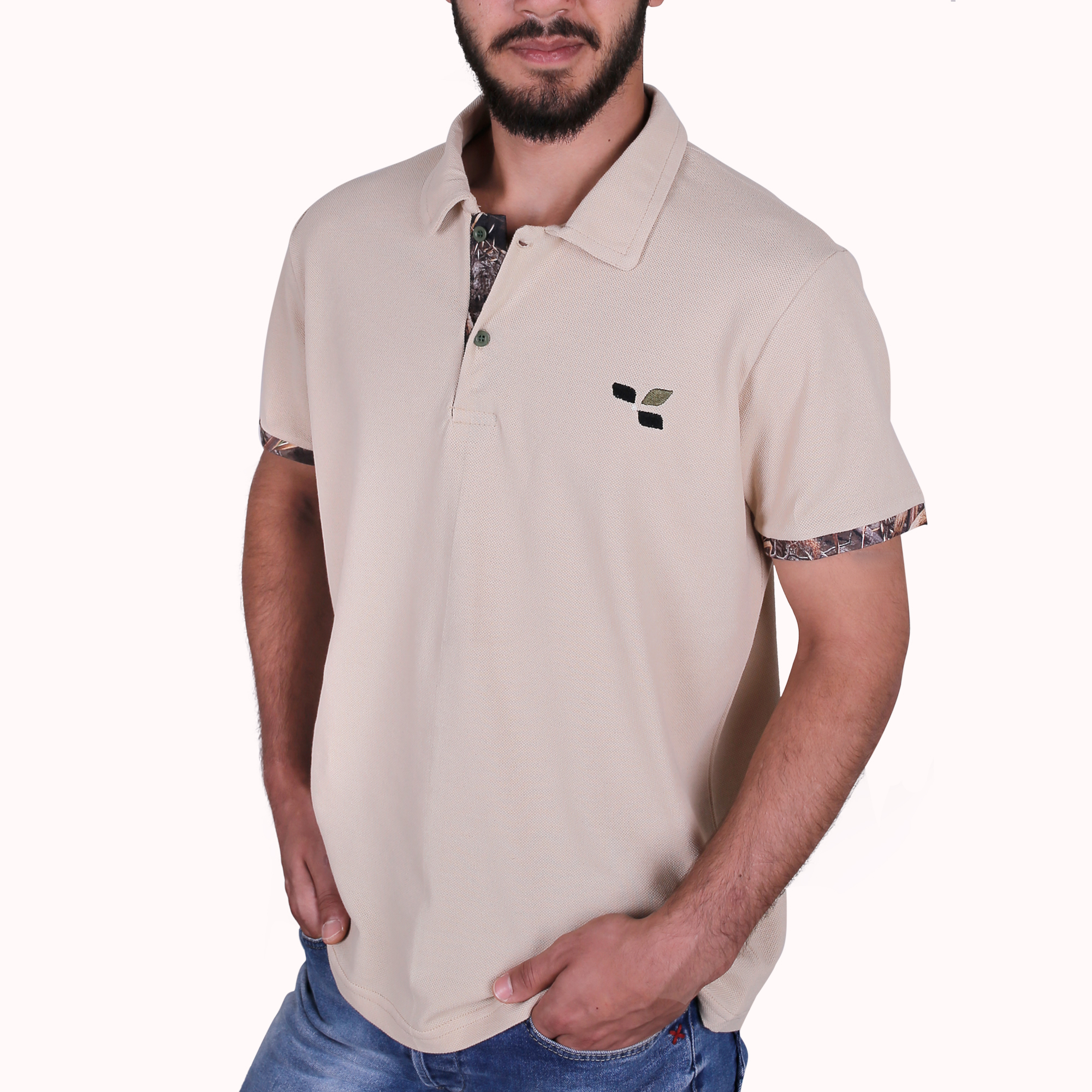 AUC Polo Erkek Tişört Gömlek Yaka Lacoste T shirt Bej Siyah Spor
