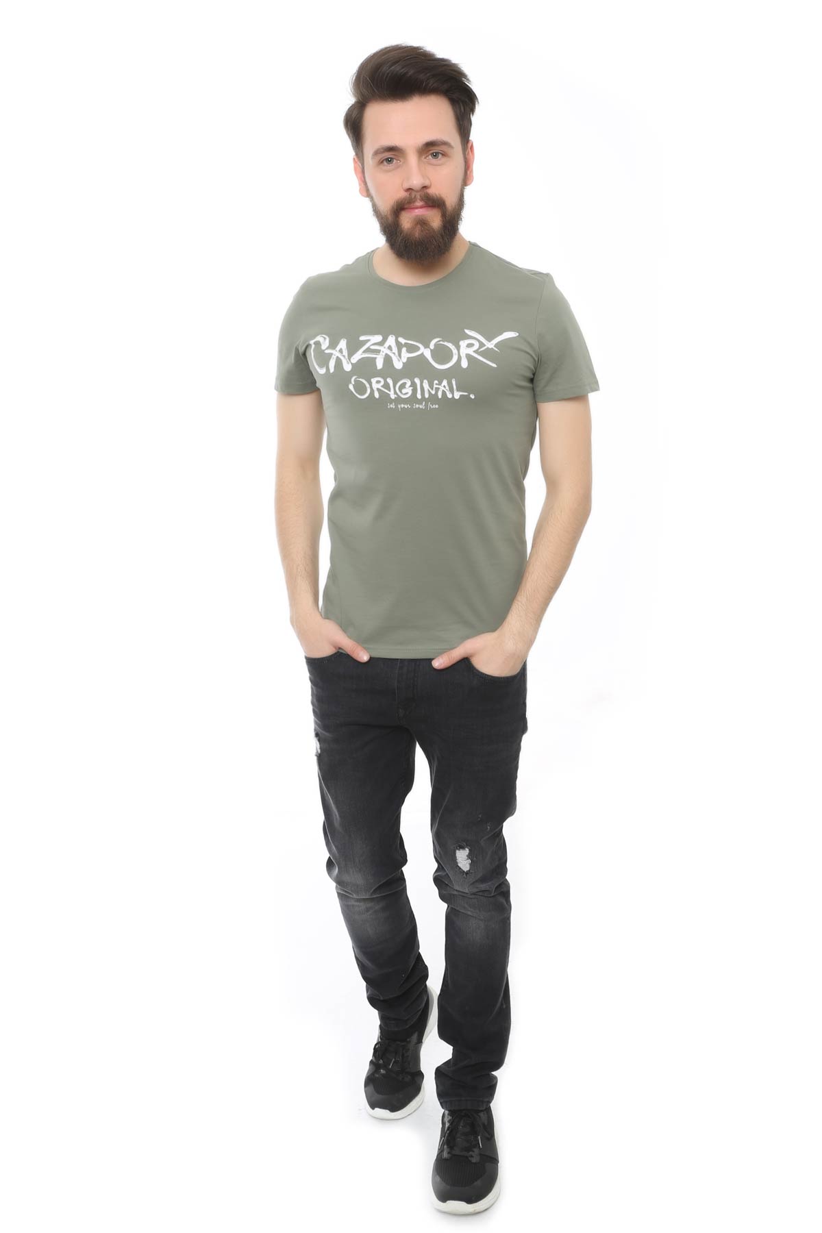 Cazador 4080 Erkek Haki T-Shirt