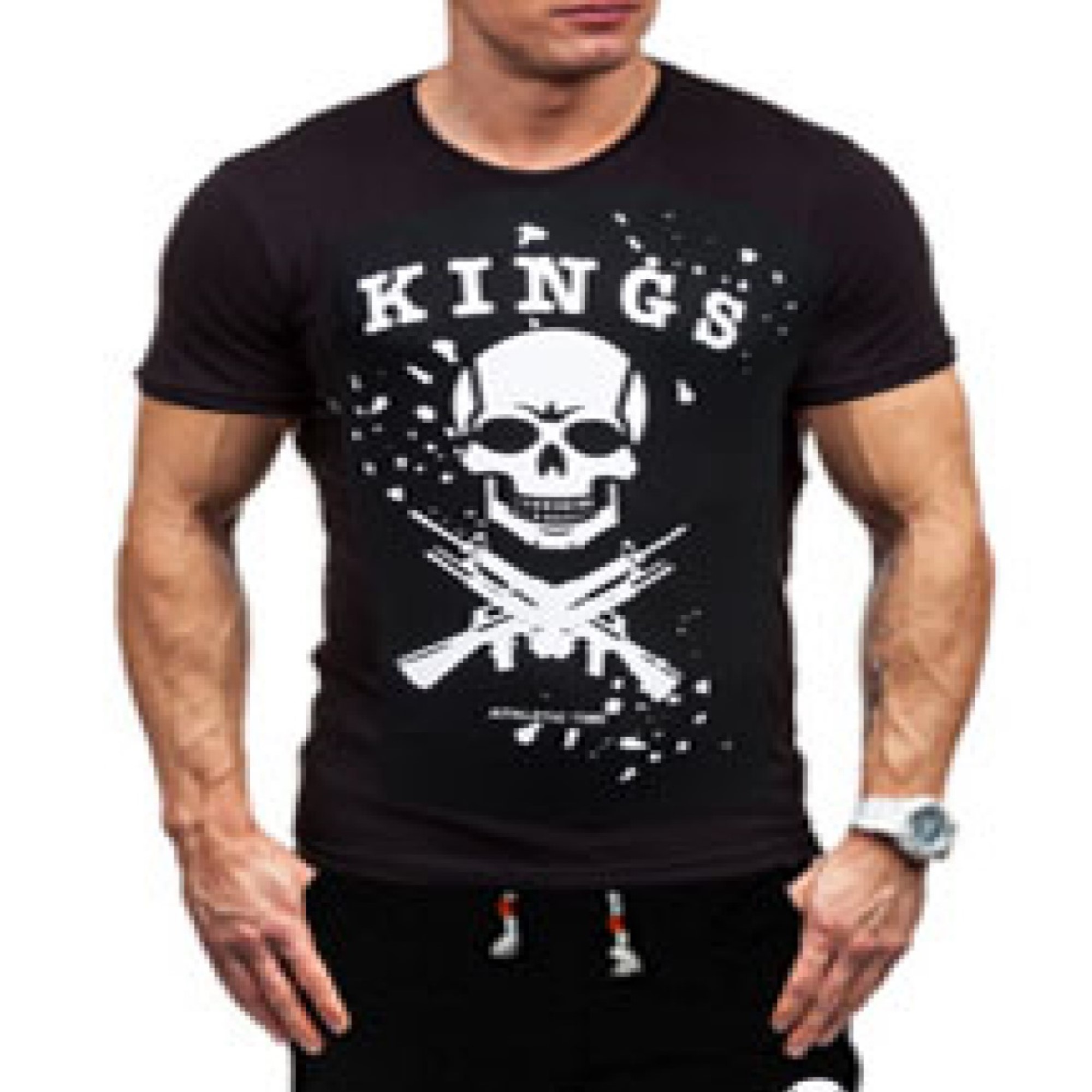 Kings Baskılı Skull Resimli Tişört