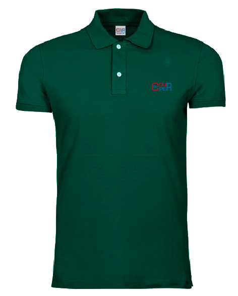 St Couper Koyu Yeşil Polo Yaka Erkek T-shirt