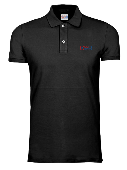 St Couper Siyah Polo Yaka Erkek T-shirt