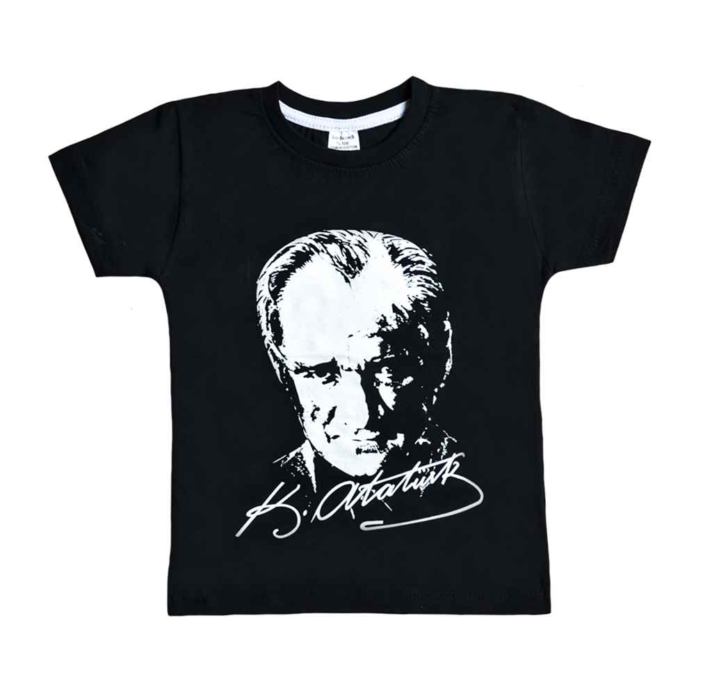 Erenbey 10002 Atatürk Baskılı Kız Erkek Çocuk T-Shirt / Tişört