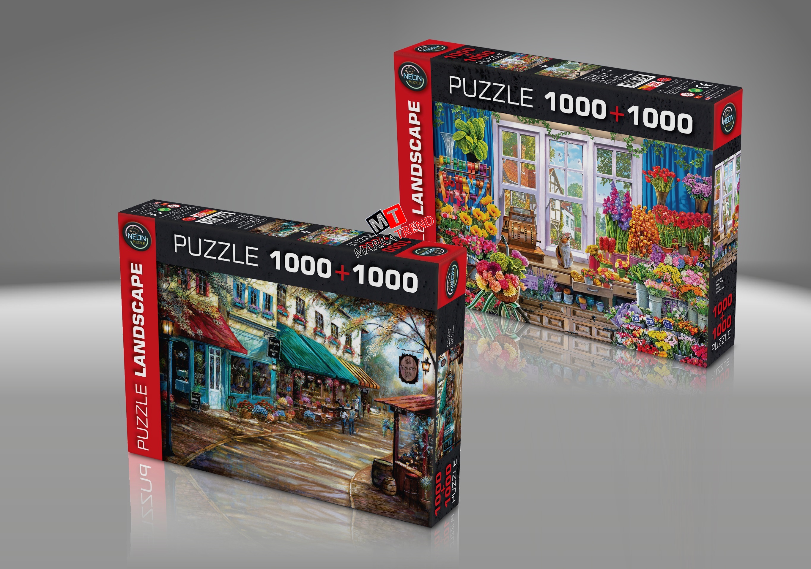 1000 + 1000 parça puzzle yapboz neon LANDSCAPE pazıl