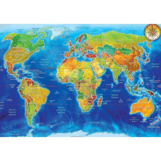KS PUZZLE 1500 WORLD POLITICAL MAP 22011