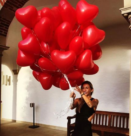 25'li Lateks Kırmızı Kalpli Balon-Kalpli Uçan Balon (Helyum Gazı)