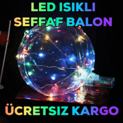 Gagga - Led Balon Işıklı Helyum Uçan Şeffaf