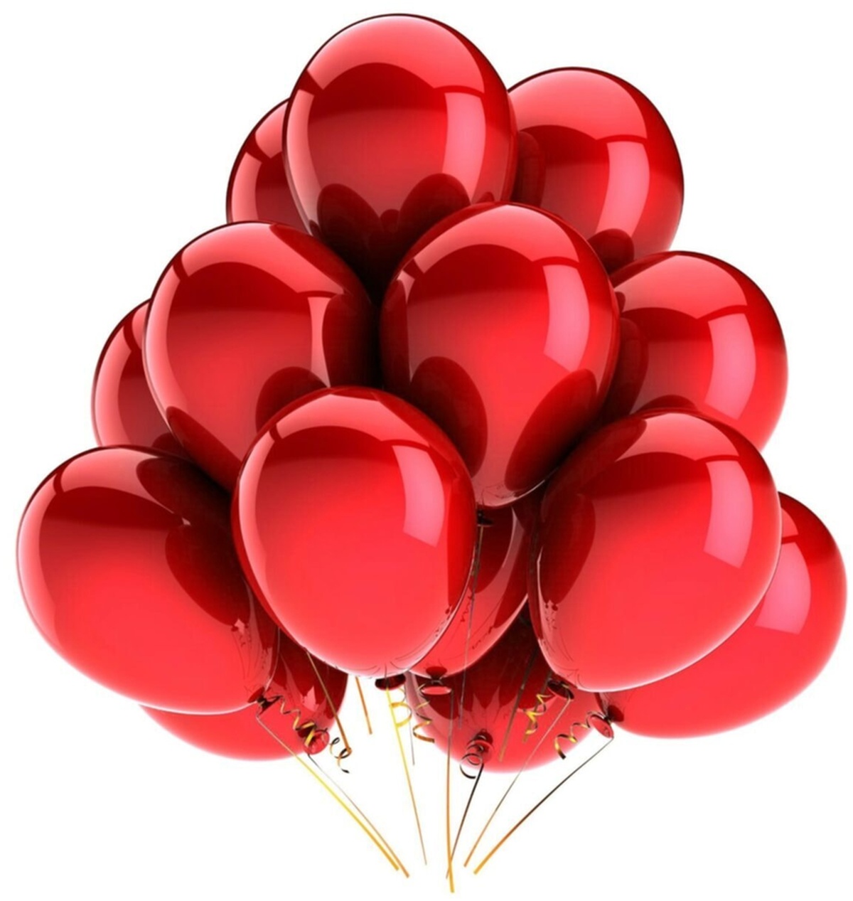 Renkli Parti Kırmızı Metalik Balon 25 Adet