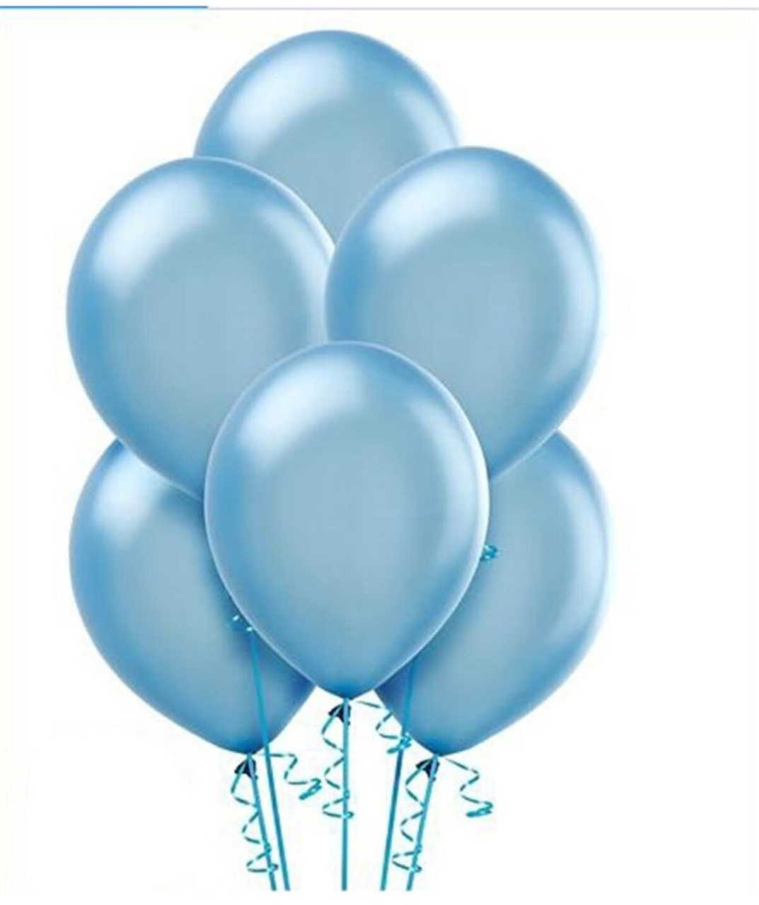 Renkli Parti Mavi Metalik Balon 25 Adet