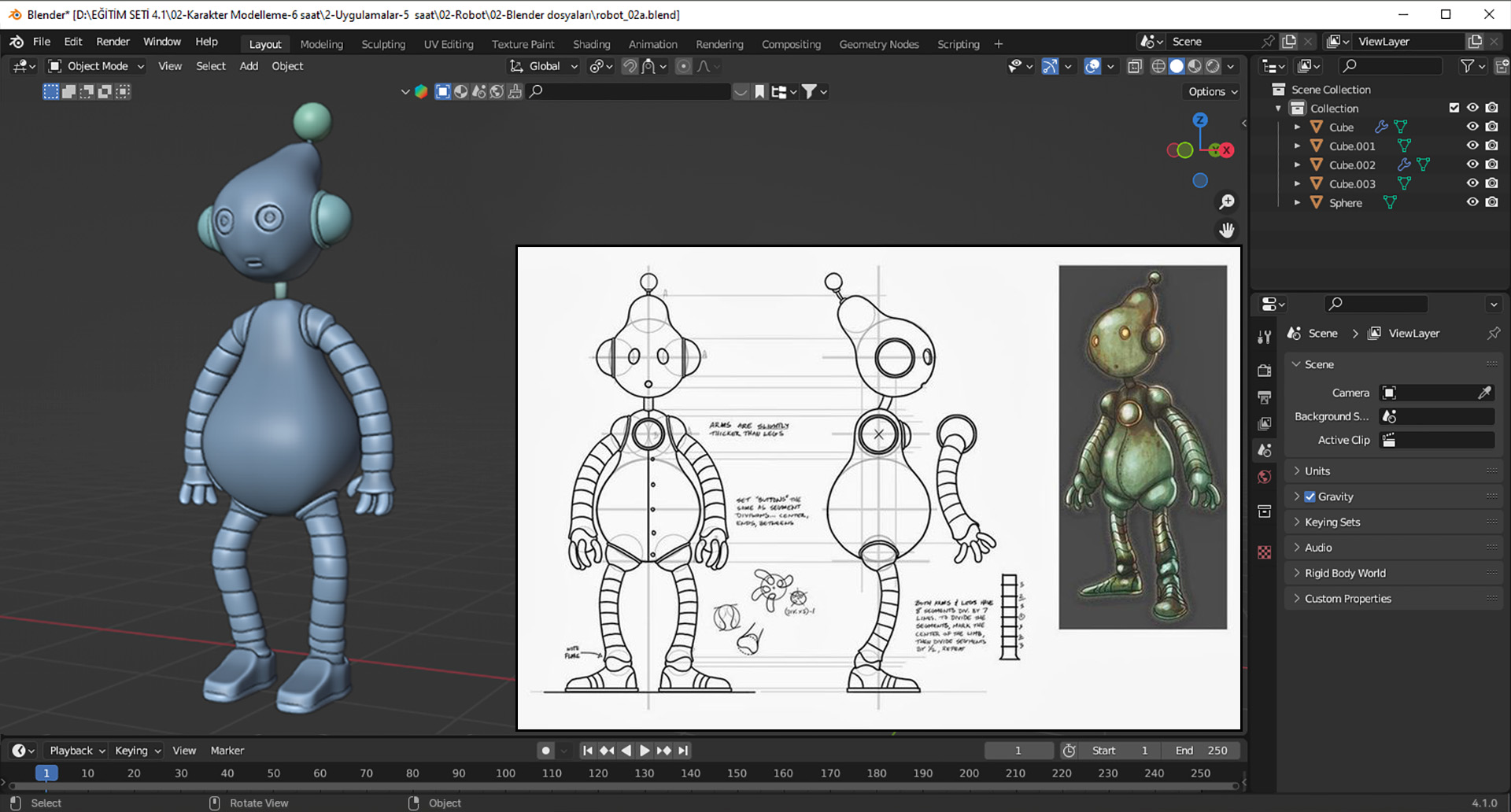 Blender 4.1 Modelleme, Renklendirme, İskeletlendirme Eğitim Seti ...