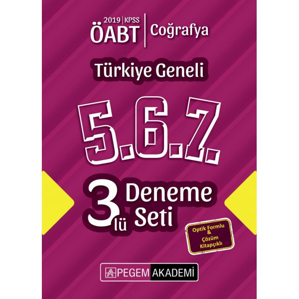 ÖABT Coğrafya Öğretmenliği Türkiye Geneli Deneme (5.6.7) 3 lü De