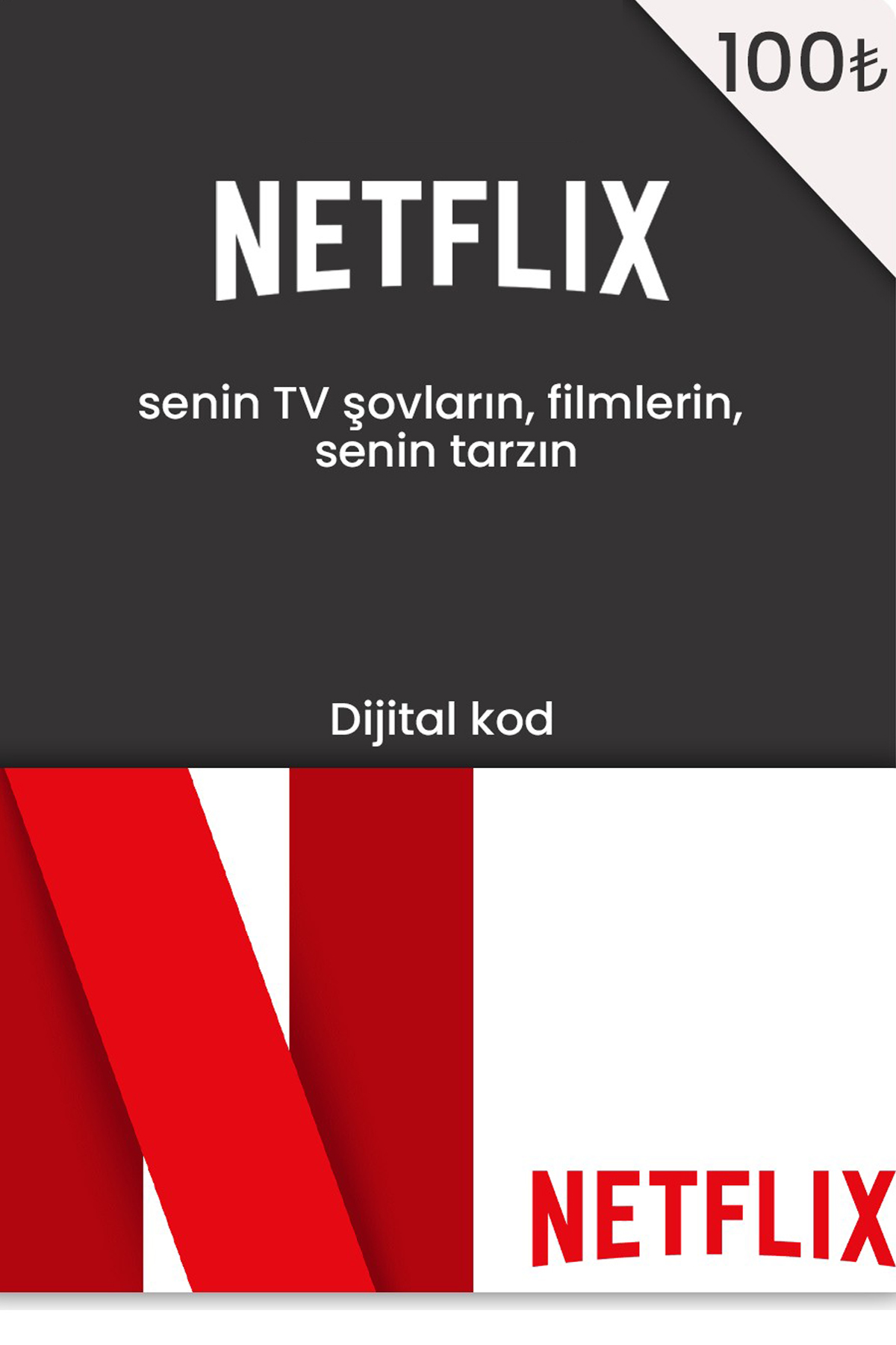 Netflix 100 Tl Hediye Kart