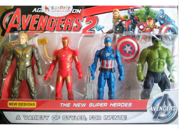Avengers 4'lü Yenilmezler Figür Thor Kaptan Amerika Ironman Hulk