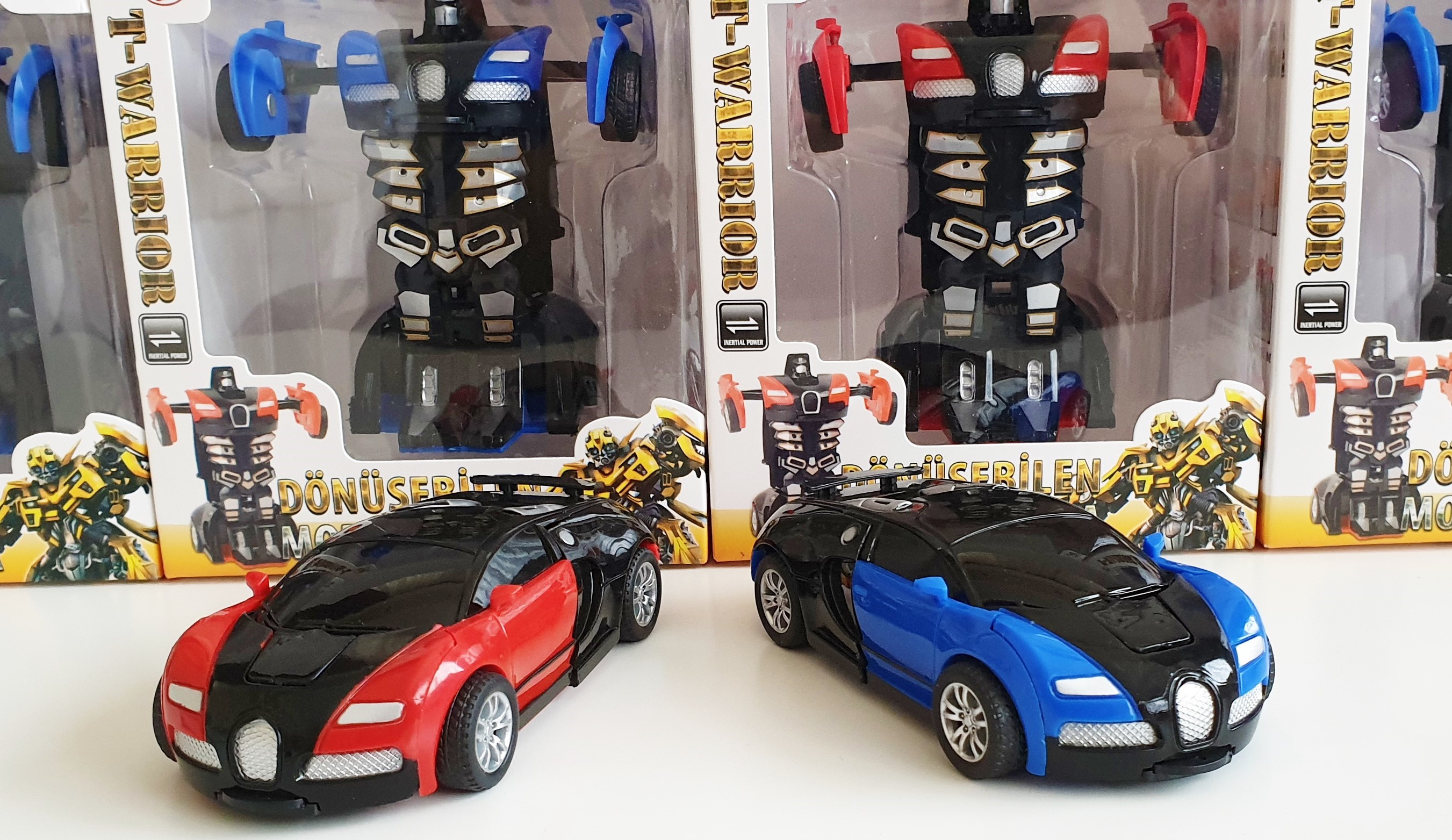 Transformers 12 Cm Tek Seferde Dönüşür Robot Araba * Hediyeli *