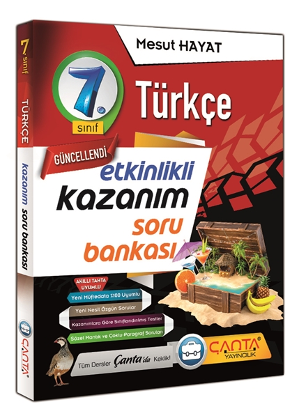 7.Sınıf Türkçe Etkinlikli Kazanım Soru Bankası çanta yayınları