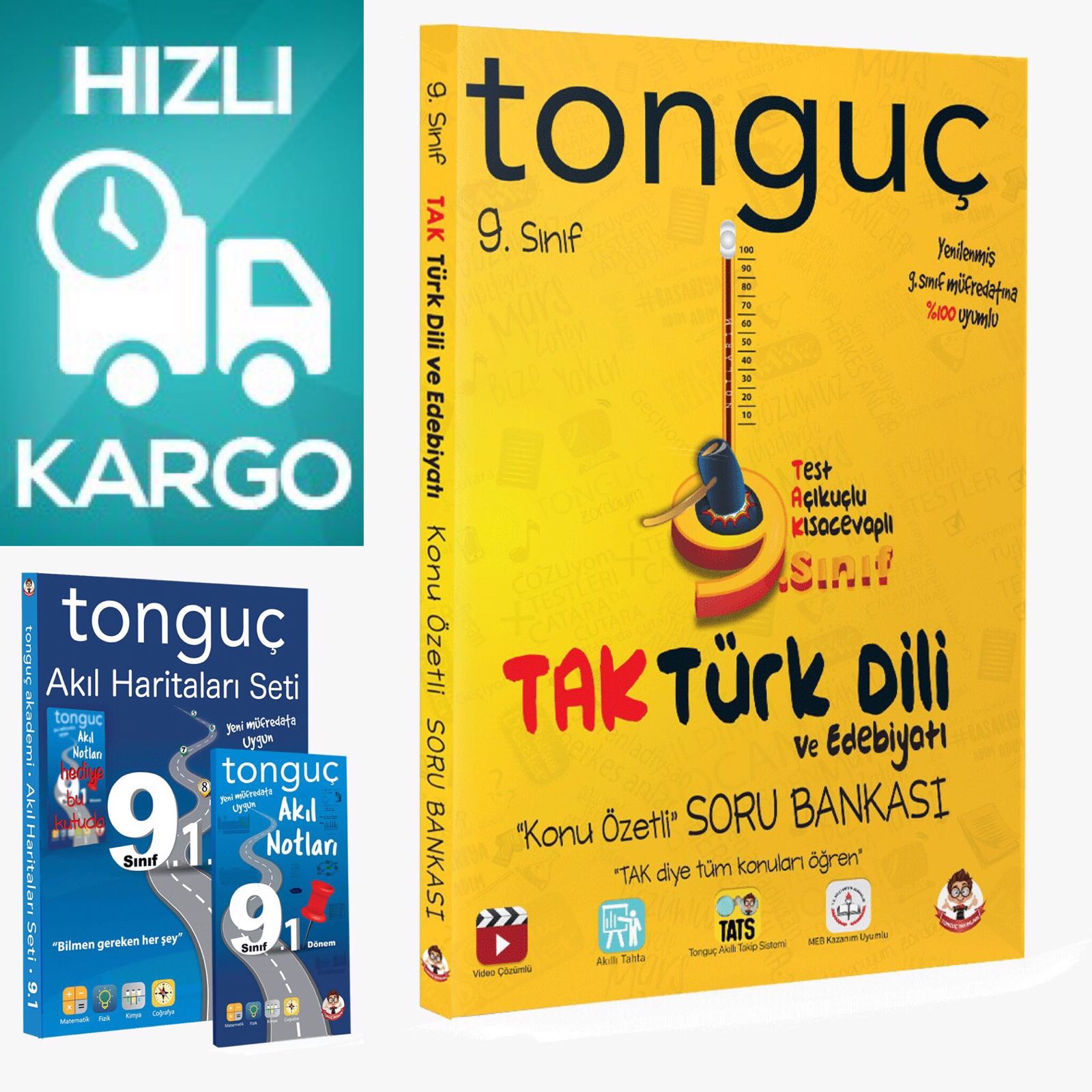 9.Sınıf Türk Dili ve Edebiyatı Konu Özetli Soru Bankası - Tonguç
