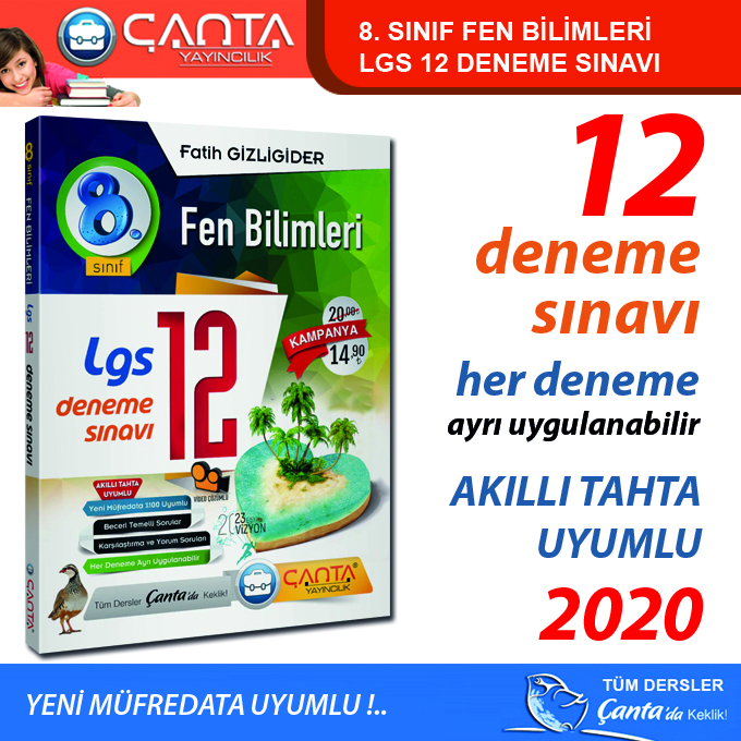 ÇANTA 8. SINIF FEN BİLİMLERİ LGS 12 DENEME SINAVI 2021