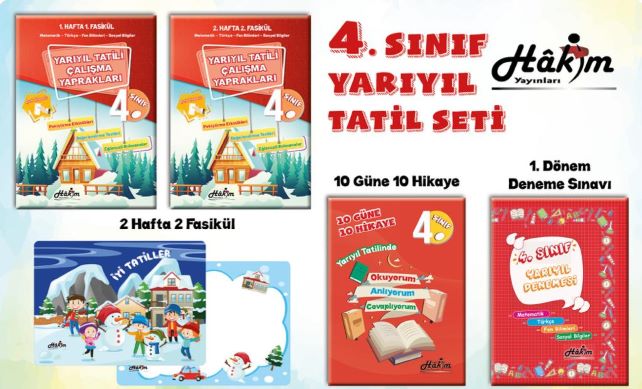 Hakim Yayınları 4. Sınıf Kış YARIYIL Tatil Seti