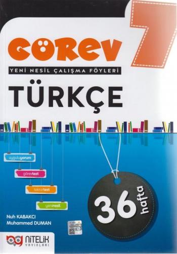 Nitelik Yayınları 7. Sınıf Türkçe Görev Yeni Nesil Çalışma