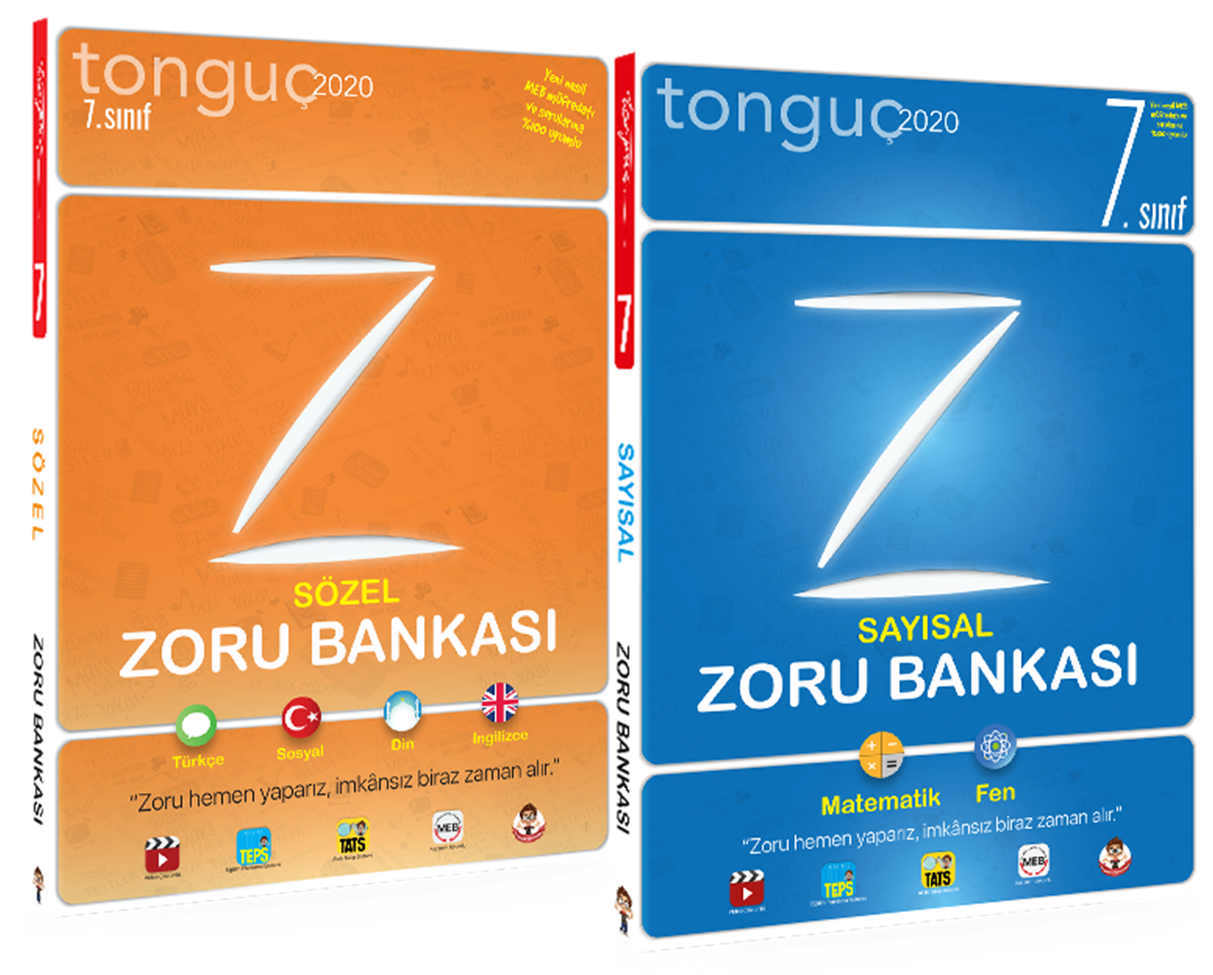Tonguç 7. Sınıf Sayısal ve Sözel tüm dersler Zoru Bankası 2020