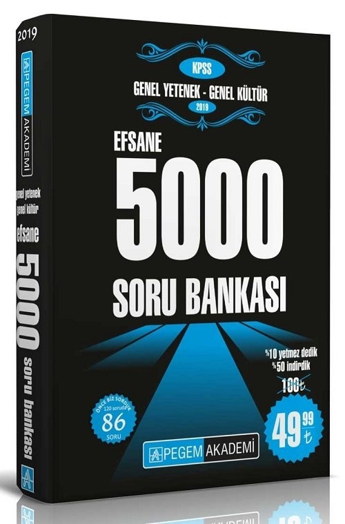 Pegem 2019 KPSS Genel Yetenek Genel Kültür EFSANE 5000 Soru Banka
